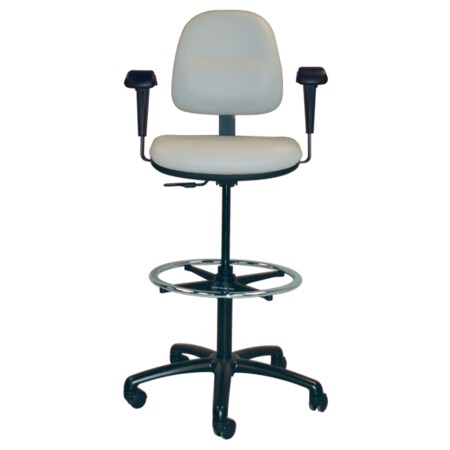 Pedigo Ergo Anesthesia Chair, with Arms, 25" Diameter Base, Columbia Blue T-584-CLB